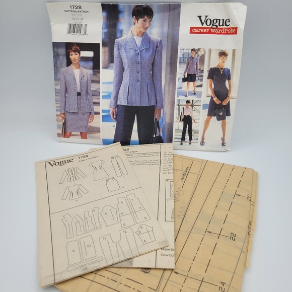 Uncut Vogue Career Wardrobe Sewing Pattern 1728 Vintage Limited Ed. - Picture 2 of 8